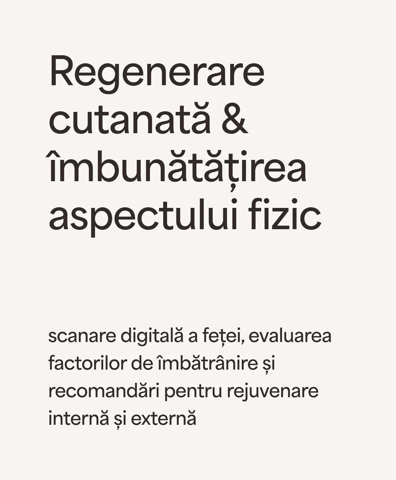 „Regenerare cutanată & îmbunătățirea aspectului fizic”: scanare digitală a feței, evaluarea factorilor de îmbătrânire și recomandări pentru rejuvenare internă și externă – beneficiu al programului AZEENA Balance 40+