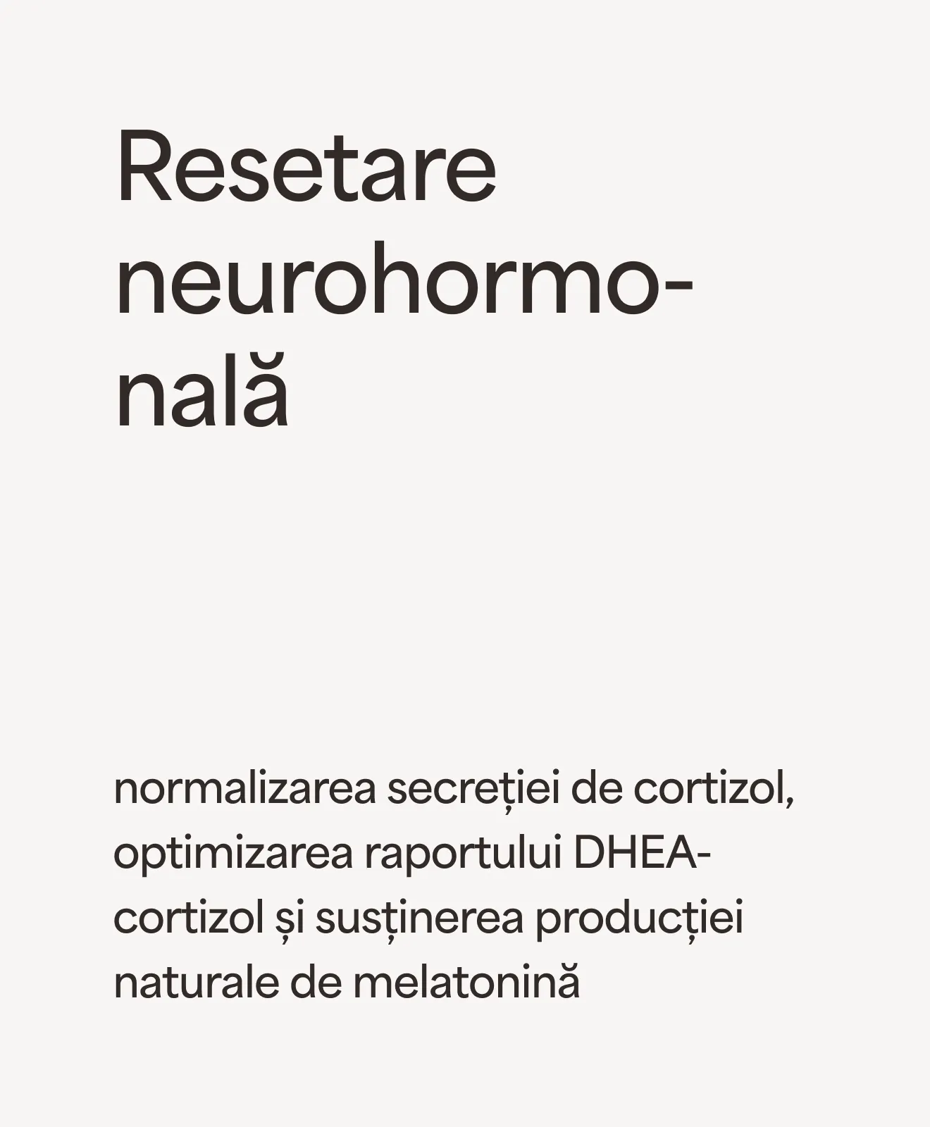„Resetare neurohormonală”: normalizarea secreției de cortizol, optimizarea raportului DHEA-cortizol și susținerea producției naturale de melatonină – beneficiu al programului Corporate Stress Reset