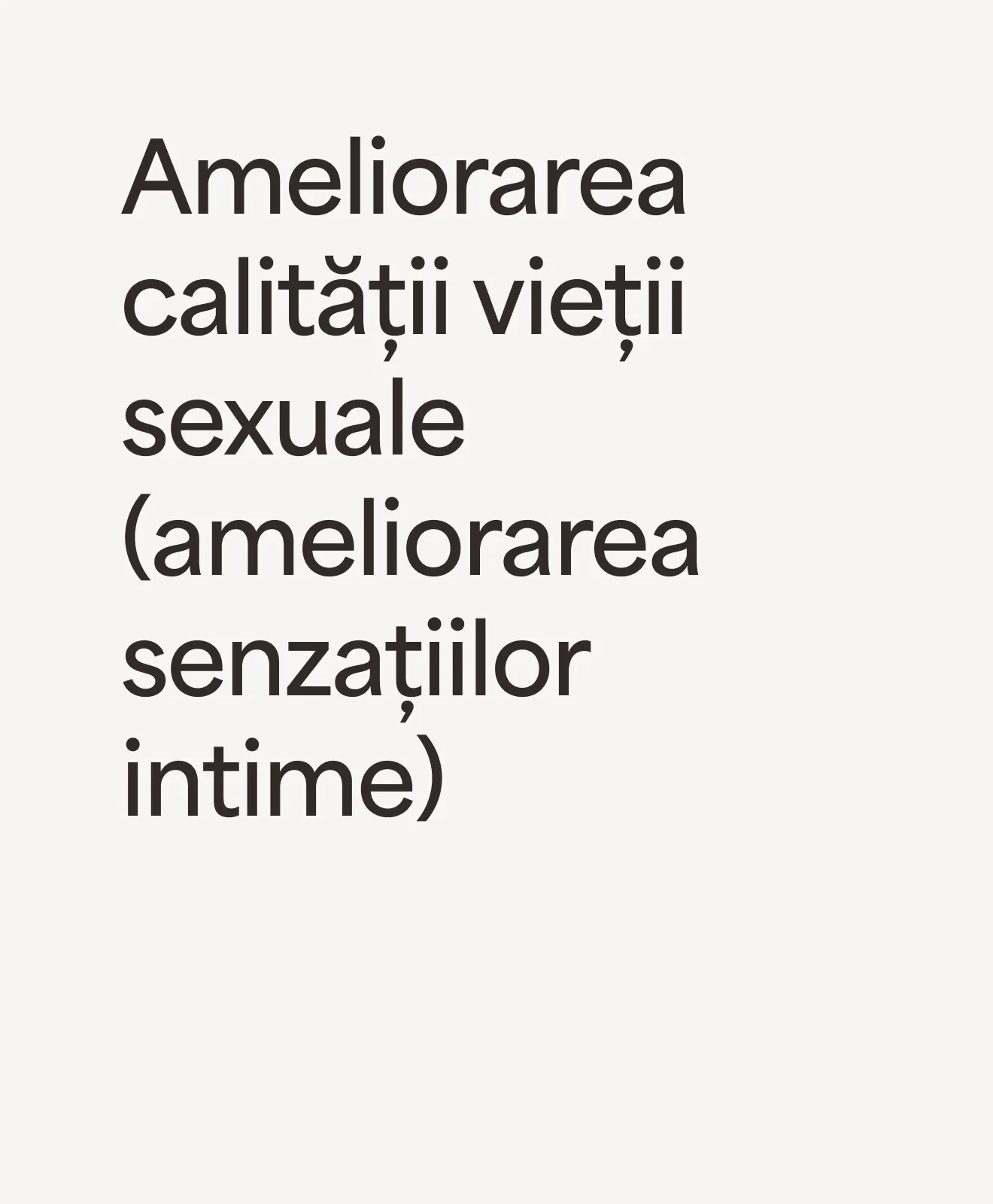 „Ameliorarea calității vieții sexuale (ameliorarea senzațiilor intime)” – beneficiu al programului Intimate Rejuvenation