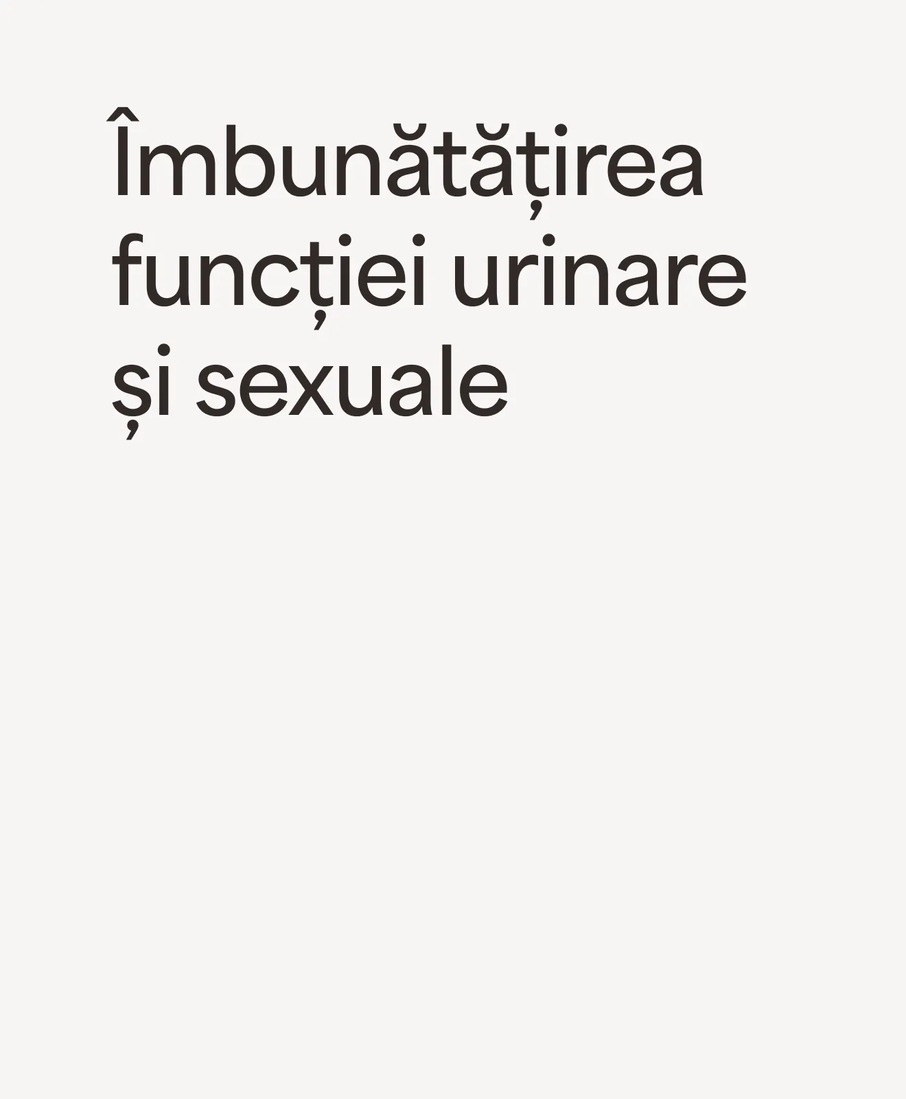 „Îmbunătățirea funcției urinare și sexuale” – beneficiu al programului Men’s Pelvic & Prostate Balance