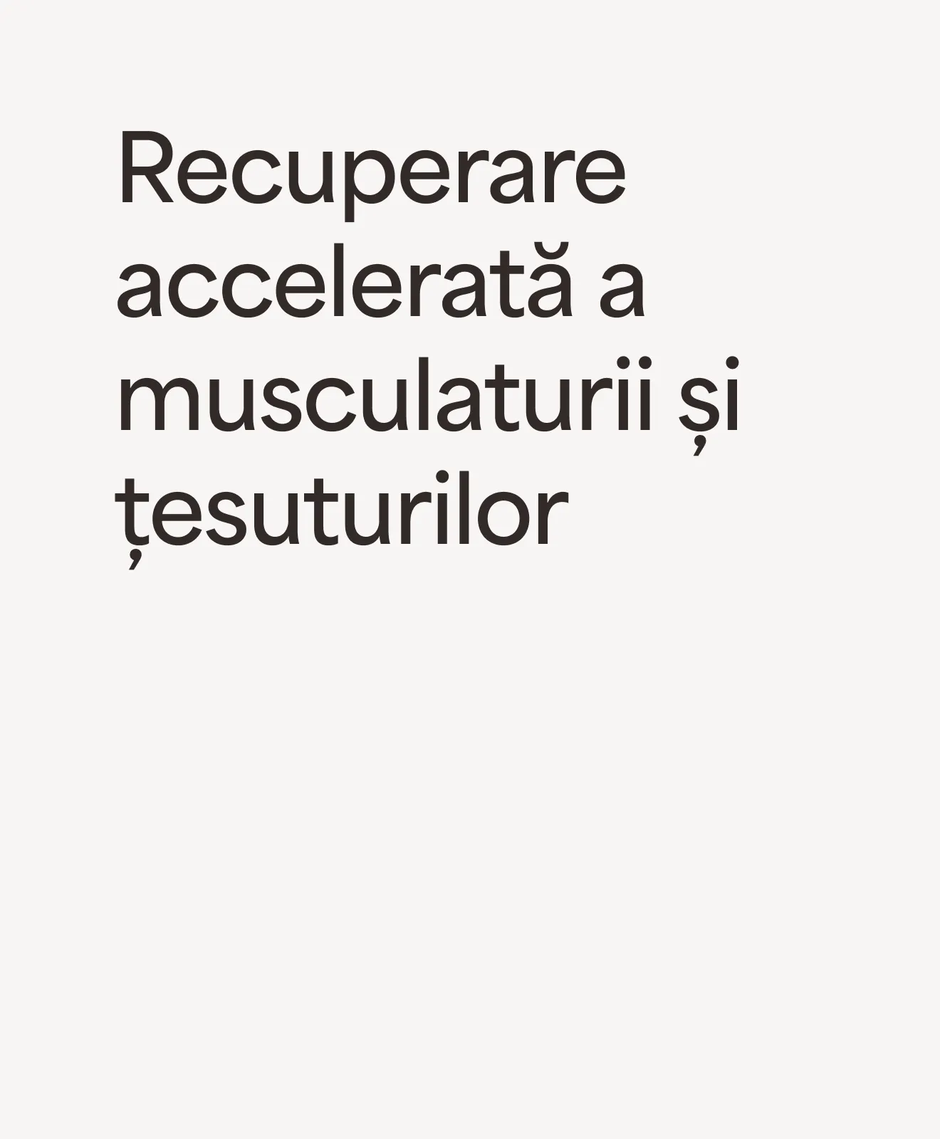 „Recuperare accelerată a musculaturii și țesuturilor” – beneficiu al programului Recovery & Wellness