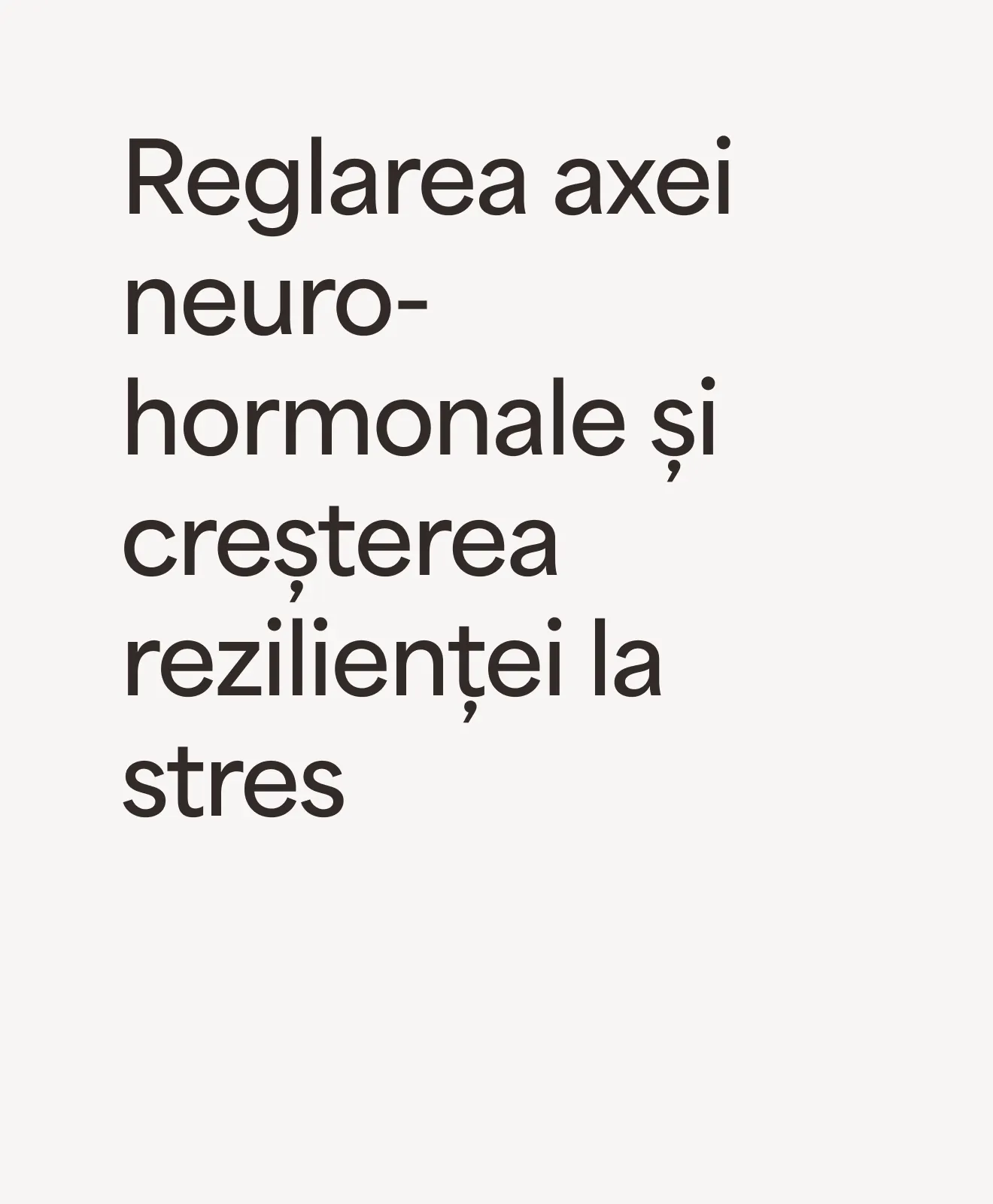 „Reglarea axei neuro-hormonale și creșterea rezilienței la stres” – beneficiu al programului Recovery & Wellness