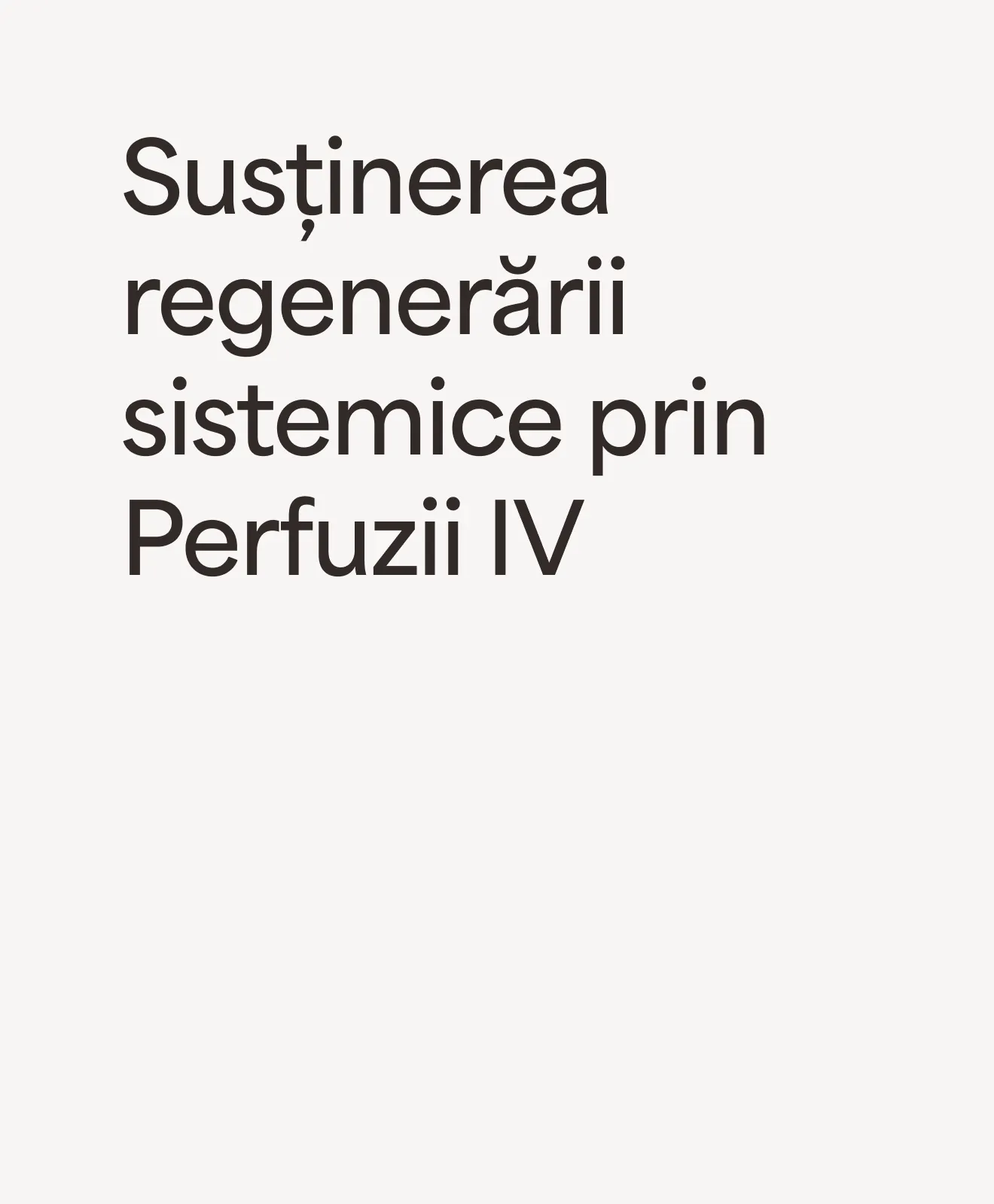 „Susținerea regenerării sistemice prin Perfuzii IV” – beneficiu al programului Scalp Restore