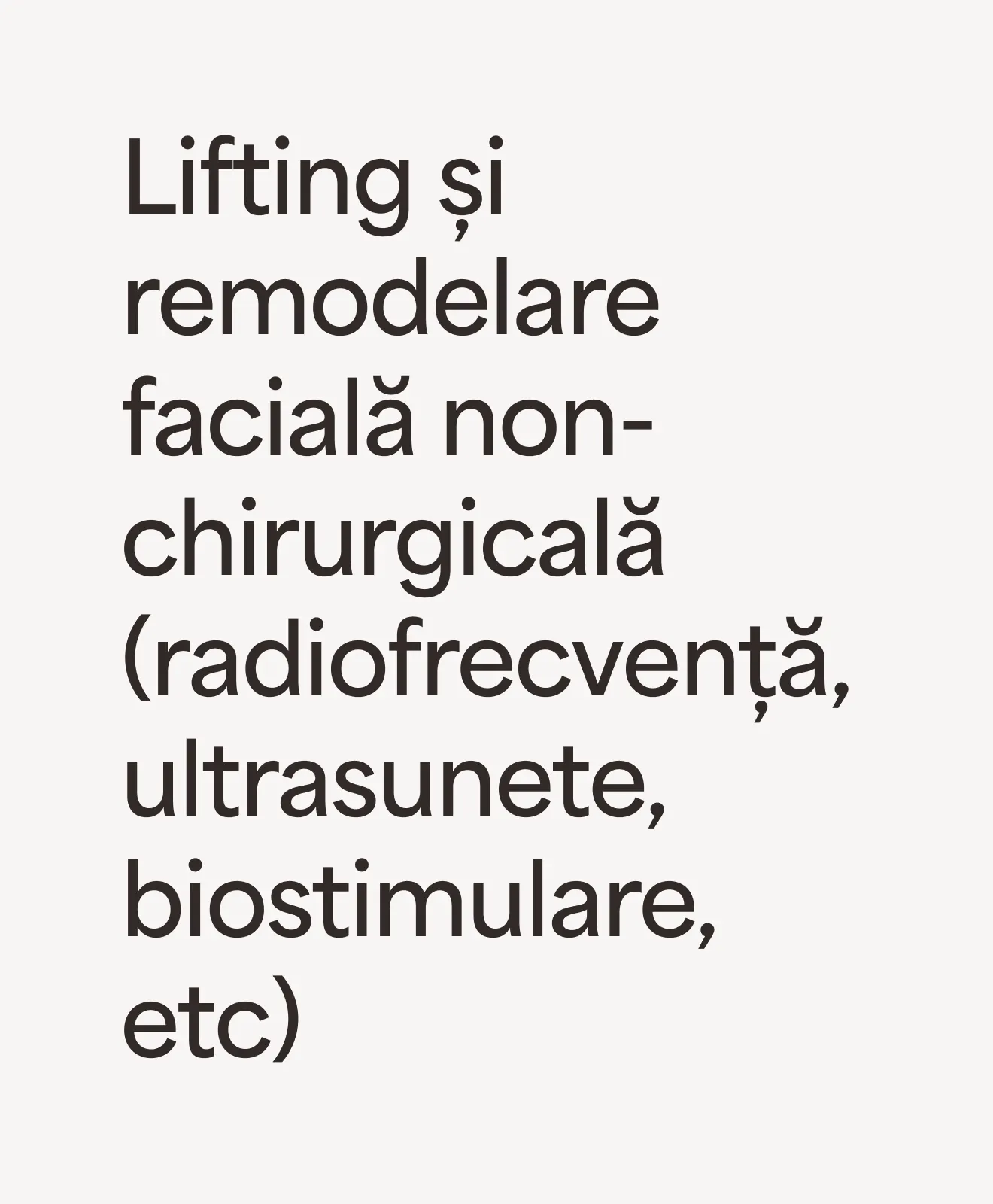 Lifting și remodelare facială non-chirurgicală (radiofrecvență, ultrasunete, biostimulare, etc.) – beneficiu al programului Skin & Lift