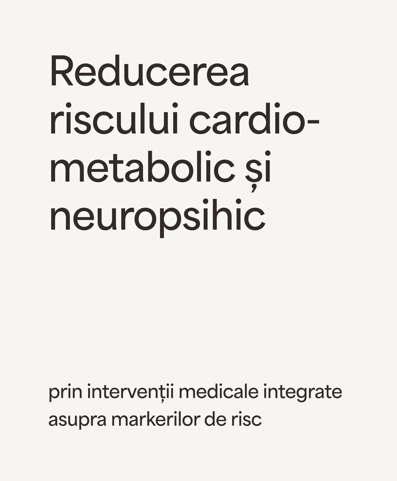 Reducerea riscului cardio-metabolic și neuropsihic prin intervenții medicale integrate asupra markerilor de risc – beneficiu al programului Stress Reset