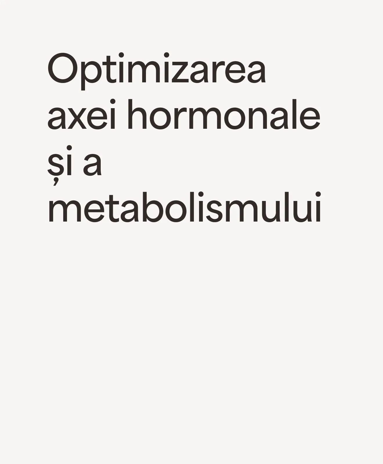 „Optimizarea axei hormonale și a metabolismului” – beneficiu al programului Women’s Fertility