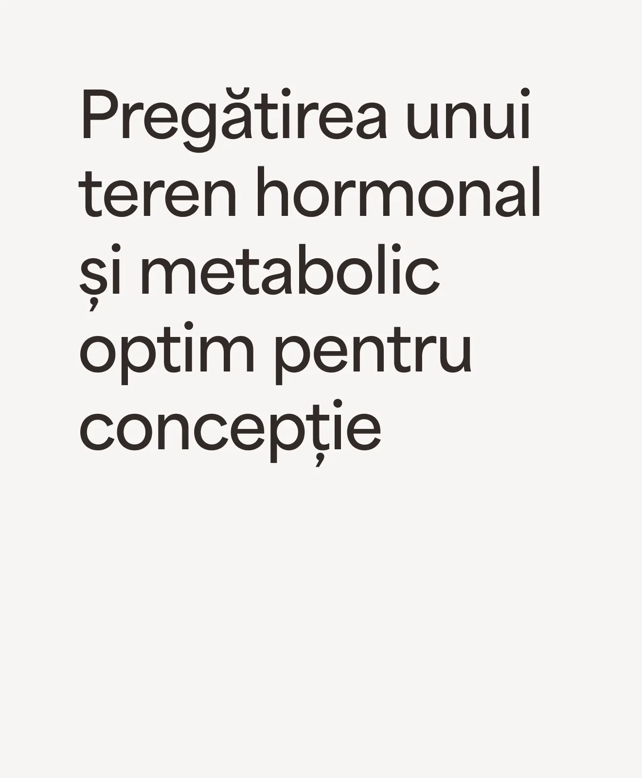 Pregătirea unui teren hormonal și metabolic optim pentru concepție – beneficiu al programului Women’s Preconception Balance