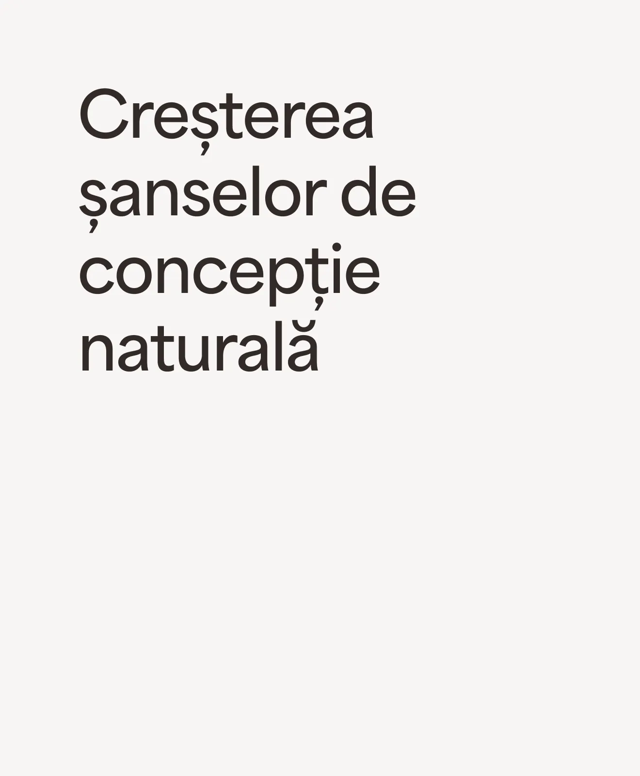 Creșterea șanselor de concepție naturală – beneficiu al programului Women’s Preconception Balance