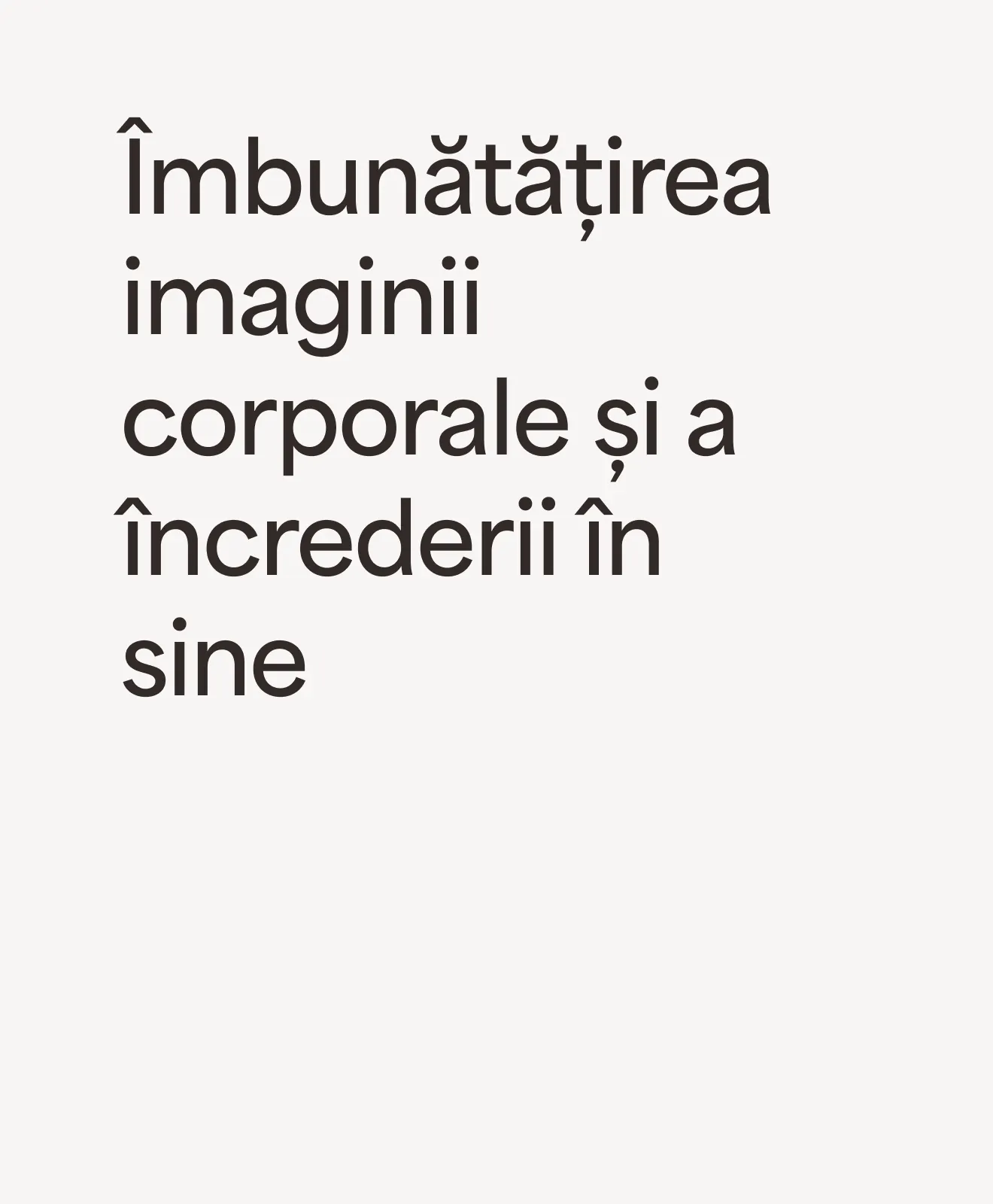 „Îmbunătățirea imaginii corporale și a încrederii în sine” – beneficiu al programului Women’s Sexual Wellbeing
